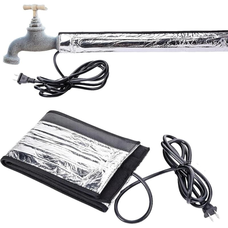 Wasserrohr-Heizband, Wasserrohr-Heizdecke 110-V-Rohrwickelabdeckung, 38,5 x 6 Zoll Aluminiumfolie, Wasser-Wärmespurdecke