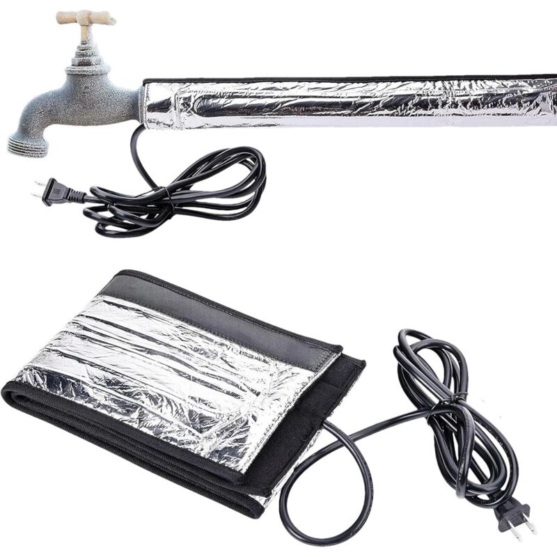 Wasserrohr-Heizband, Wasserrohr-Heizdecke 110-V-Rohrwickelabdeckung, 38,5 x 6 Zoll Aluminiumfolie, Wasser-Wärmespurdecke