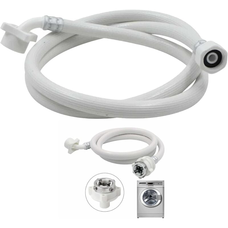 Wasserzulaufverlängerung für Waschmaschine 1,5 m. Wasserzulaufschlauch-Gewindedurchmesser 25 mm, Wasserzulauf für Waschmaschine, Waschmaschine mit