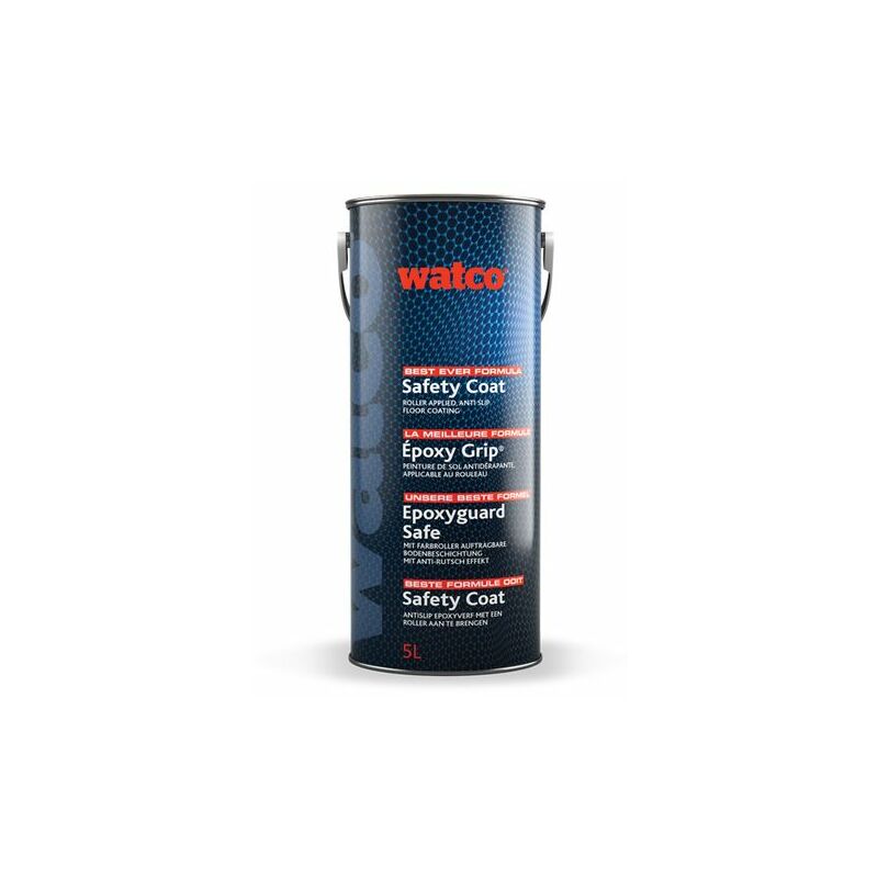 Epoxyguard Safe Beste Formel, zweikomponentige Epoxidharz Bodenbeschichtung, Kieselgrau ral 7032 - Kieselgrau - Watco