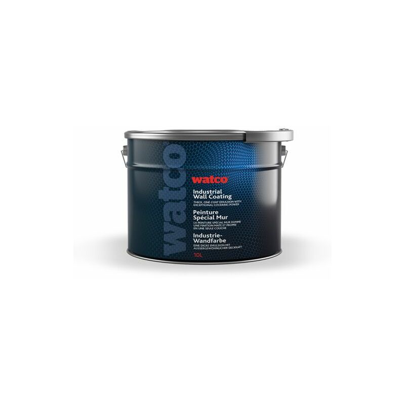 Watco Industrie-Wandfarbe, Einkomponentige Acrylbeschichtung, Weiss 10L