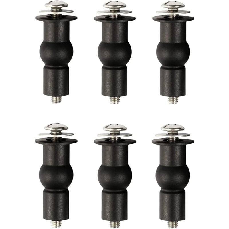 WC-Sitz-Befestigungsschrauben, WC-Sitz-Scharnier, WC-Sitz-Befestigungen, Gummi-Expansionsschrauben, 6 Stück (M5)