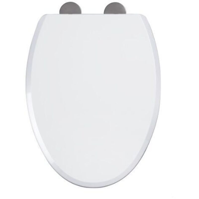 WC-Sitz mit Absenkautomatik, WC-Sitz mit Schnellverschluss und verstellbaren Scharnieren, V-Form