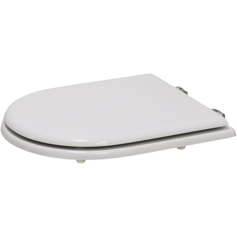Toilettensitz aus mit Polyesterharz beschichtetem Holz für Töpfe Alpina Dolomite Niclam N53 weiß