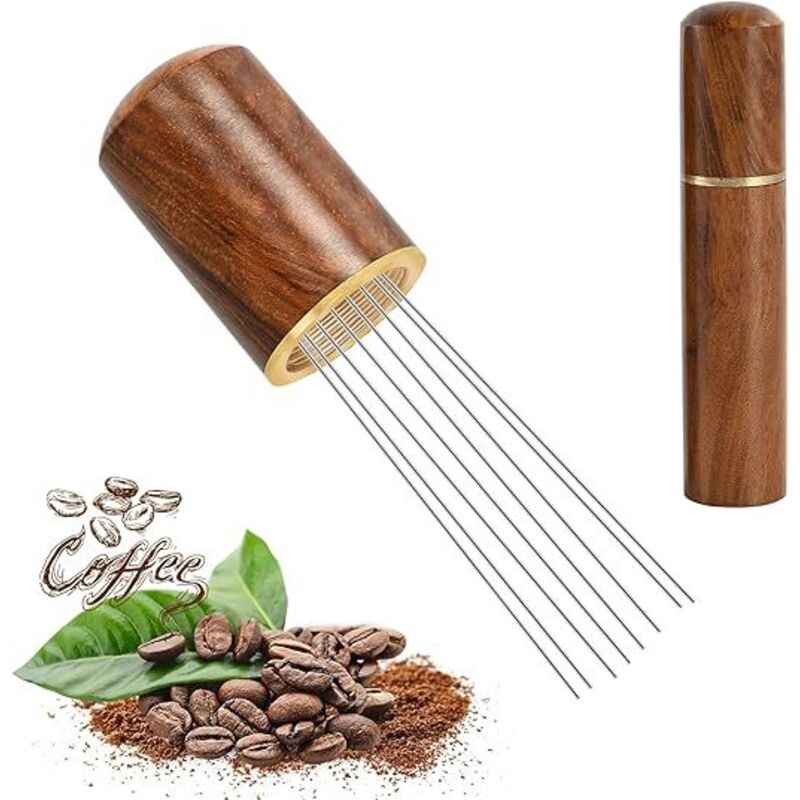 WDT-Werkzeug, Kaffeenadelverteiler, WDT-Ausgabewerkzeug, 8 Nadeln 0,4 mm, Espresso-Nadelverteiler, Espresso-Kaffeerührer