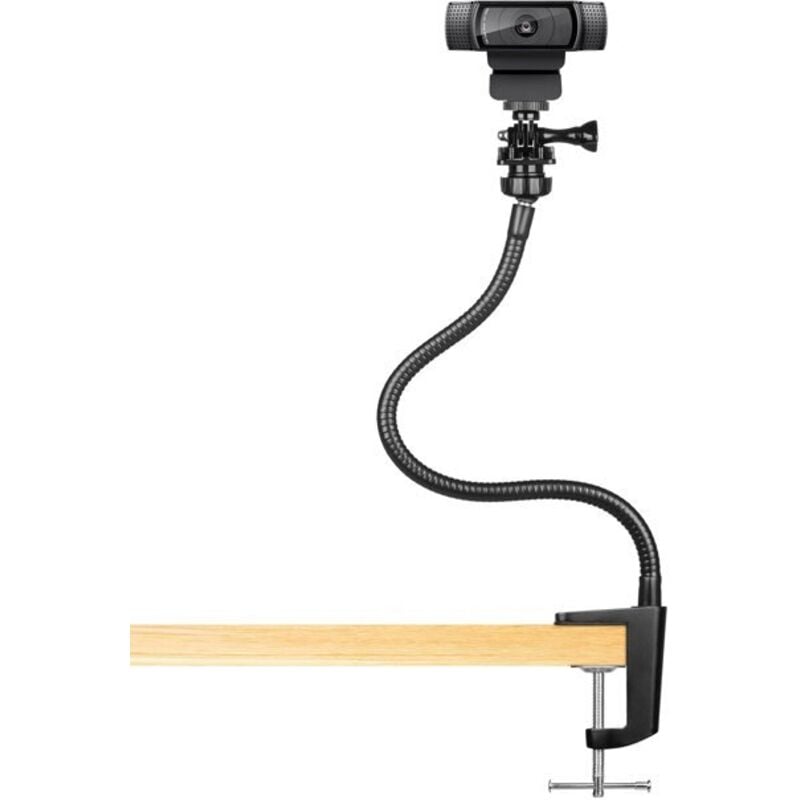 Webcam Stand Upgraded Flexible Desktop Stand with Jaw Clamp Gooseneck Webcam Stand