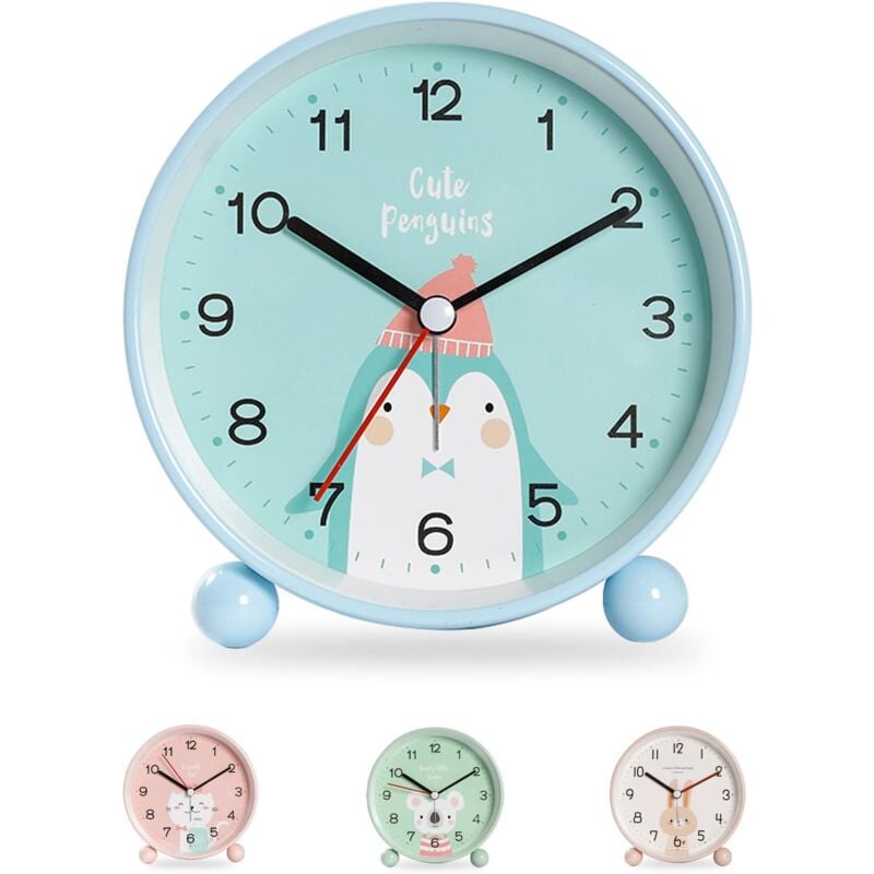 Ymyny - Wecker für Jungen und Mädchen, pädagogischer Wecker für Kinder – Tag/Nacht, einfach einzustellen und batteriebetrieben,