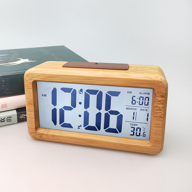 Wecker Radio Vintage Holz Wecker Licht Massivholz Mode Smart Uhr Elektronische Elektronische Uhr Massivholz Wecker