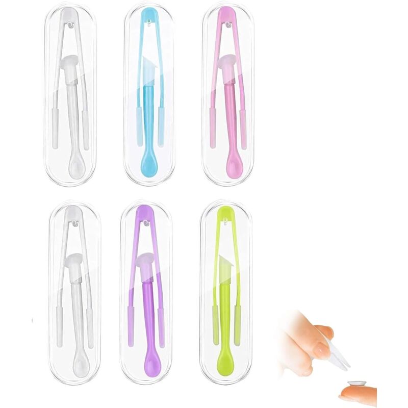 weiche Saugnäpfe für Kontaktlinsen, Kontaktlinsen-Pinzette, Kontaktlinsen-Entfernungswerkzeug für zu Hause und unterwegs, 4 Farben, für Reisen und
