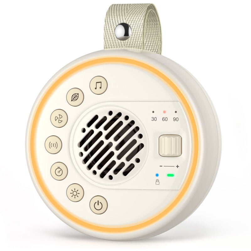 Weißes-Rauschen-Gerät, tragbares Baby-Weißes-Rauschen-Gerät mit 22 beruhigenden Klängen für Kinder und Erwachsene, Schlaftimer, 4-stufiges
