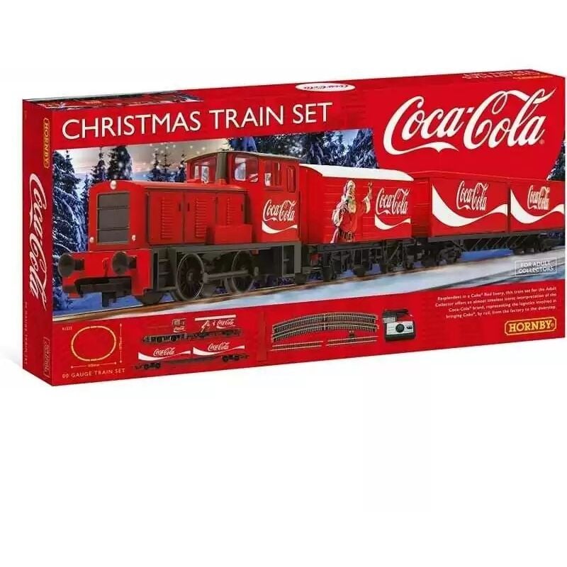 Weihnachtliche elektrische Eisenbahn 110x107 cm