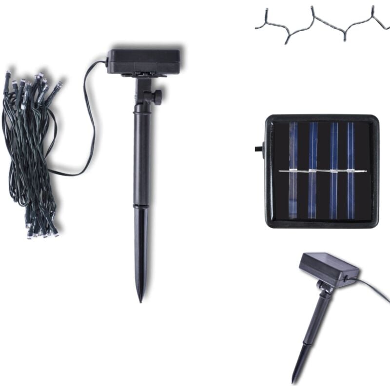 2 x Solar Lichtkette 24 led 3,8m Solarleuchte Leuchten Lichterkette - Solar Beleuchtung - Outdoor Beleuchtung - Garten Beleuchtung - Lichterkette