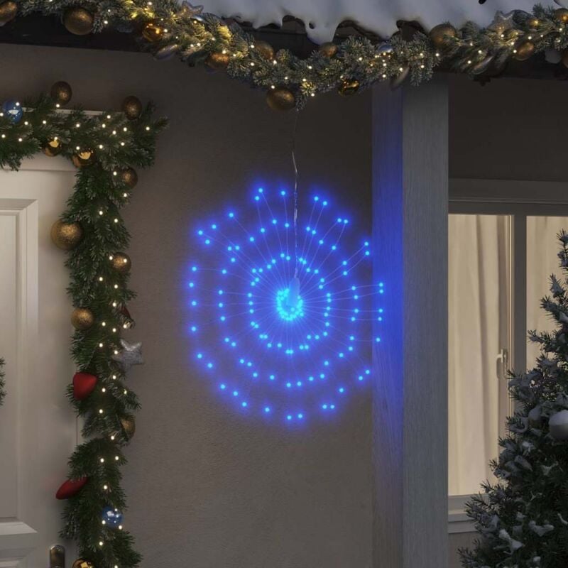 Weihnachtsbeleuchtung Feuerwerk 140 LEDs Blau 17 cm Vidaxl