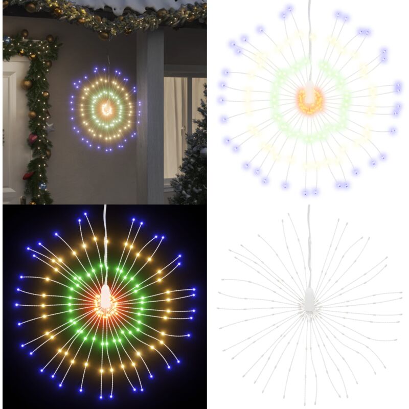 Weihnachtsbeleuchtung Feuerwerk 140 LEDs Mehrfarbig 17 cm - Weihnachtsdekoration - LED-Lichterketten - Feuerwerksbeleuchtung - Indoor-Dekoration
