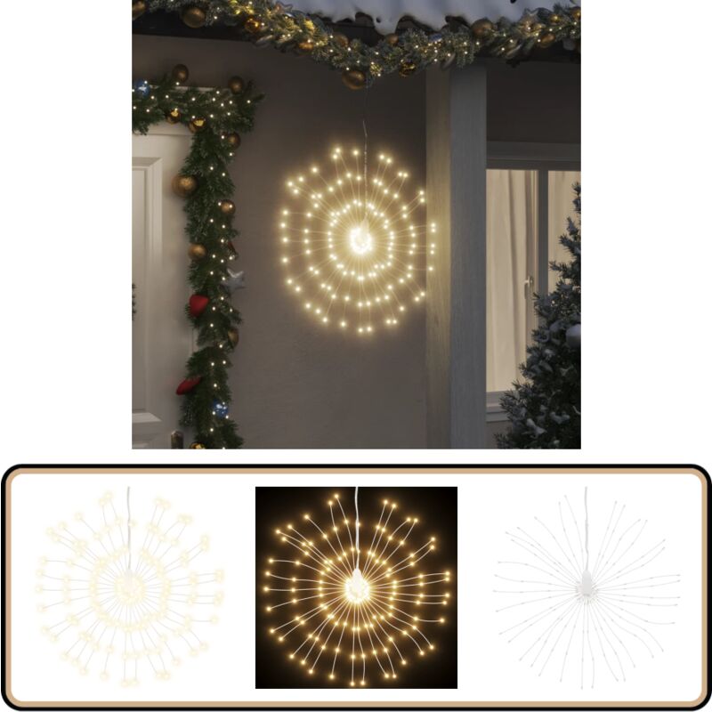 Weihnachtsbeleuchtung Feuerwerk 140 LEDs Warmweiß 17 cm - Weihnachtsbeleuchtung - LED-Feuerwerk - Weihnachtsdeko - Indoor-Dekoration