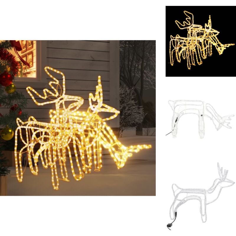 Weihnachtsbeleuchtung - Living 3-tlg. Rentier-Silhouetten-Set Warmweiß