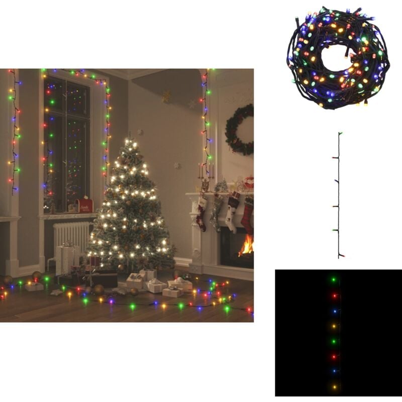 Vidaxl - LED-Lichterkette mit 1000 LEDs Mehrfarbig 100 m pvc - Weihnachtsbeleuchtung - LED-Lichterkette - Multicolor Beleuchtung - Outdoor