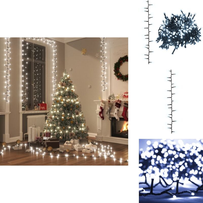 LED-Lichterkette mit 2000 LEDs Kaltweiß 45 m pvc - Weihnachtsbeleuchtung - LED-Lichtringe - Lichterkette - Innenbeleuchtung - Outdoor Beleuchtung