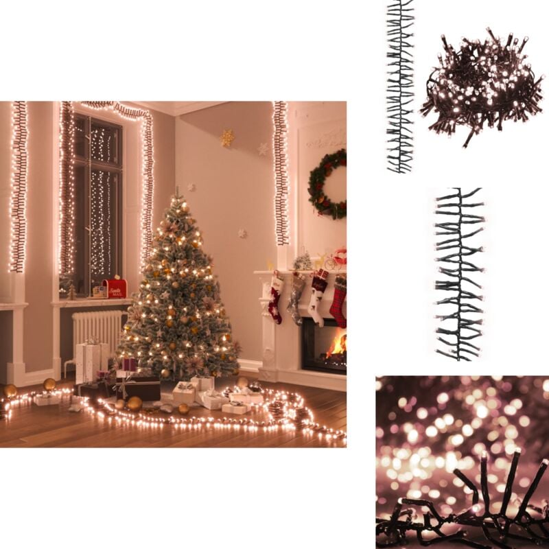 LED-Lichterkette mit 2000 LEDs Warmweiß 17 m pvc - Weihnachtsdeko - LED-Lichtringe - Lichterketten - Innenbeleuchtung - Outdoor Beleuchtung