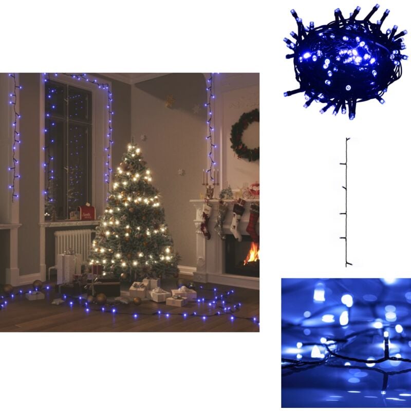 LED-Lichterkette mit 300 LEDs Blau 30 m PVC - Weihnachtsbeleuchtung - LED-Lichterkette - Blaue Beleuchtung - Outdoor Deko - Indoor Deko
