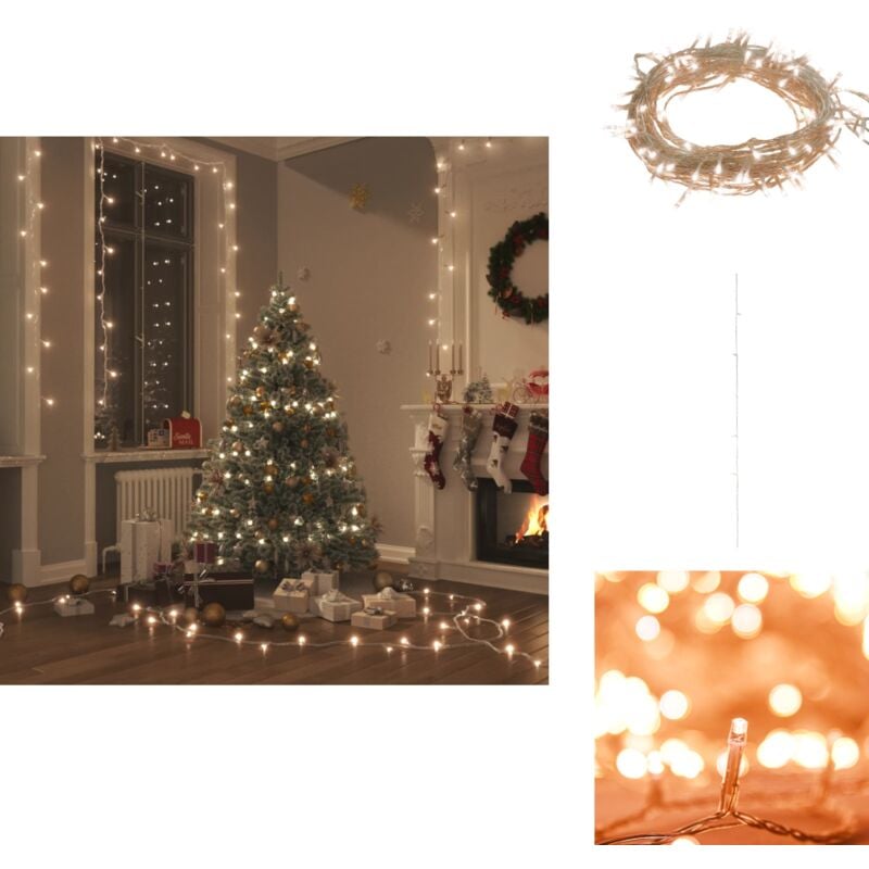 LED-Lichterkette mit 300 LEDs Warmweiß 30 m pvc - Weihnachtsbeleuchtung - LED-Lichterkette - Warme Beleuchtung - Indoor Beleuchtung - Festliche Deko