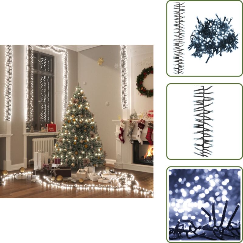 LED-Lichterkette mit 400 LEDs Kaltweiß 7,4 m pvc - Weihnachtsdeko - LED-Lichtringe - Lichterketten - Indoor Beleuchtung - Outdoor Beleuchtung