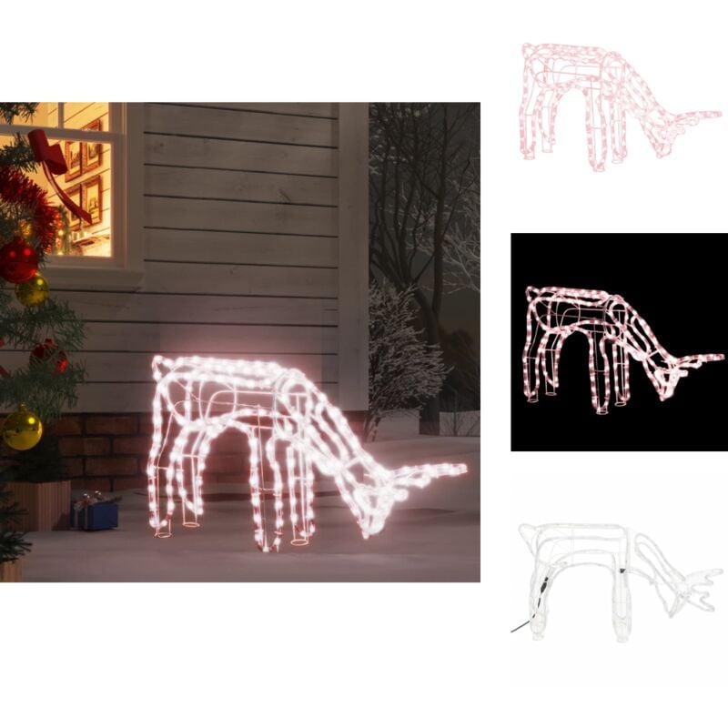 Weihnachtsbeleuchtung - Living LED-Silhouette Rentier Warmweiß 73x31x45 cm