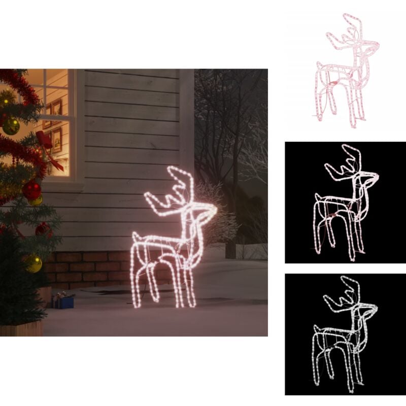 Weihnachtsbeleuchtung - Living LED-Silhouette Rentier Warmweiß 76x42x87 cm