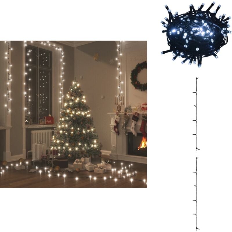 Lichterkette mit 2000 LEDs Indoor & Outdoor 200m IP44 Kaltweiß - Weihnachtsdeko - Lichterkette - LED-Beleuchtung - Outdoor-Beleuchtung