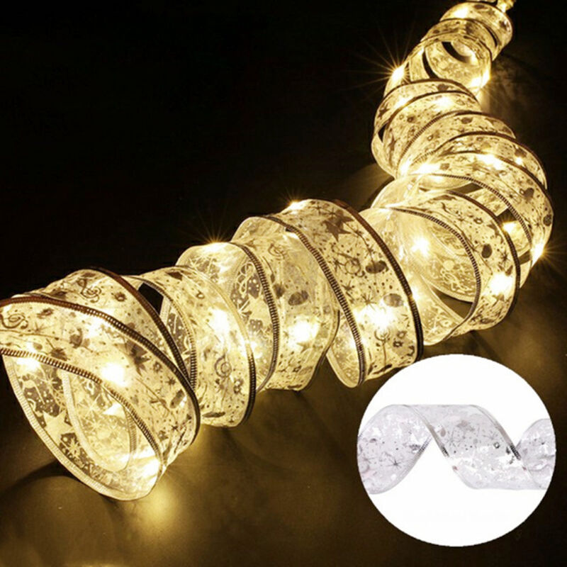 Weihnachtsbeleuchtung, Weihnachtsbaum-Lichterkette, 2 m, Weihnachtsbaumschmuck für Silvesterparty, Hochzeit, Weihnachtsbaumschmuck, Außendekoration