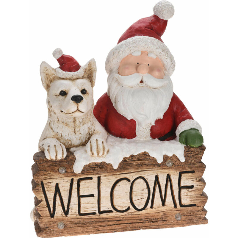 Weihnachtsdeko welcome mit LED-Beleuchtung und Musik