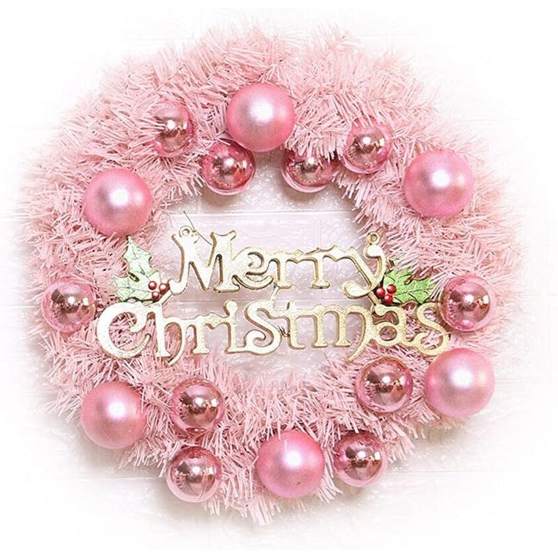 Weihnachtsgirlande, Türgirlande, Wandgirlande, 30 cm, künstliche Weihnachtsgirlande mit Weihnachtskugeln, künstliche Girlande, Weihnachtsdekoration,