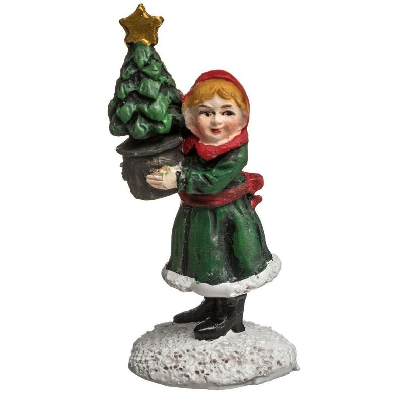 Santon für Dorf assortiert - Kind mit tannenbaum