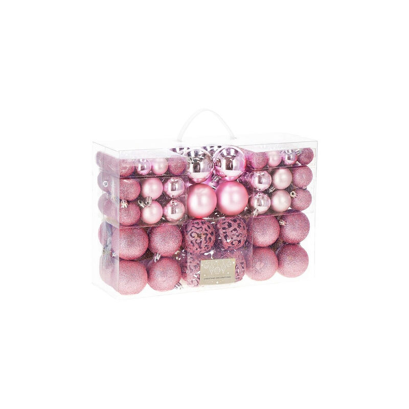 Weihnachtskugeln 100 Stück. rosa