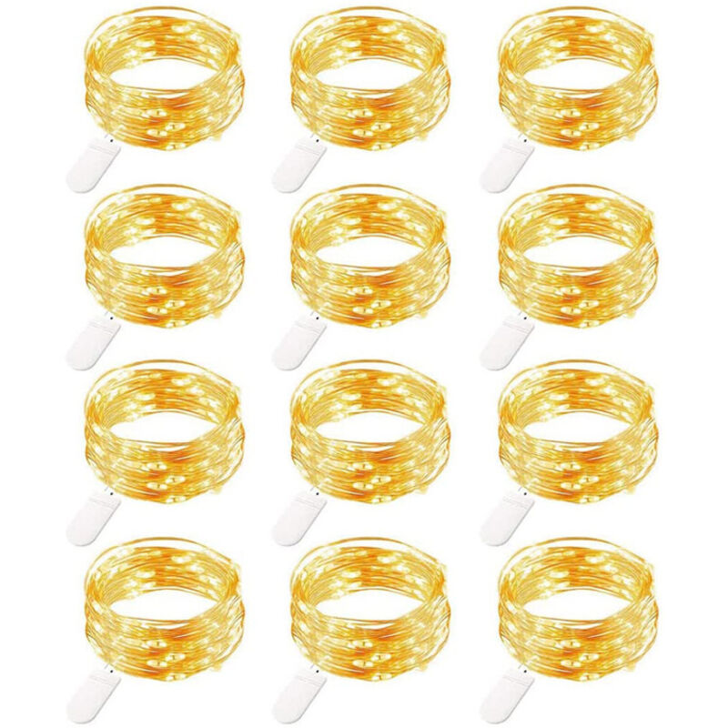 Weihnachtslichterketten, batteriebetriebene LED-Lichterketten, 20 Stück 1 m, 20 LEDs, Kupferdraht-Lichterketten – RWChristmas String Lights
