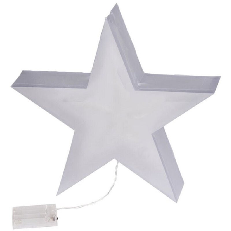 Trade Shop Traesio - Trade Shop - 10 led 3D Weihnachtsstern Batterie Multicolor Weihnachtsdeko Home Offices -