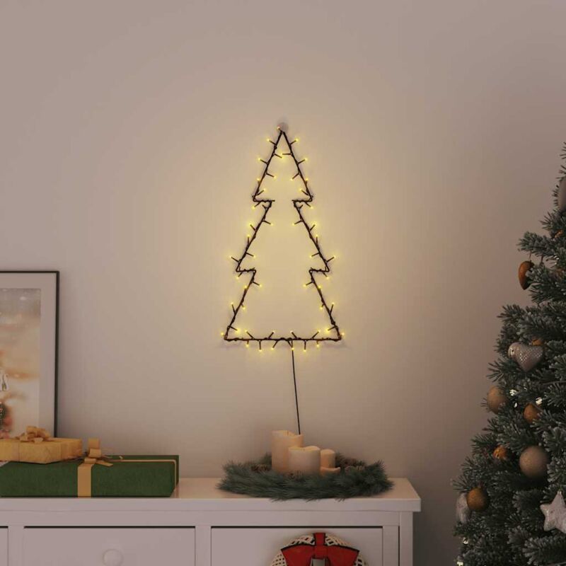 Weihnachtsbeleuchtung Weihnachtsbaum-Silhouette 80 LEDs Vidaxl
