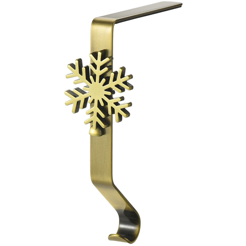 Weihnachtsstrumpfhalter für den Kamin, glänzender bronzefarbener Weihnachtsstrumpfhalter aus Metall für den Kamin, Weihnachtsdekoration