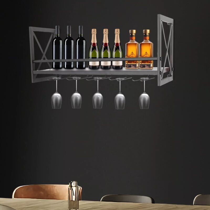 Gojoy - Wein & Glas Regal, Alkohol Regal, Bar Regal Bar Outdoor Bar Industrielle Regal