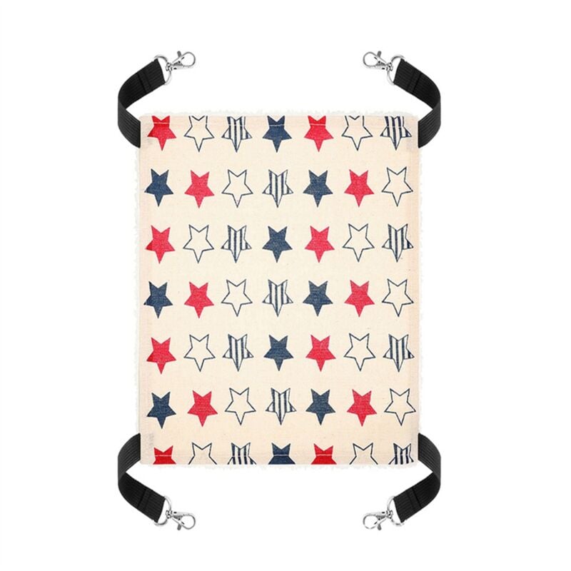 Wendbare Hängematte zum Aufhängen für Haustiere, weich, atmungsaktiv, Käfighängematte für Haustiere mit Metallhaken, doppelseitig, für kleine Hunde