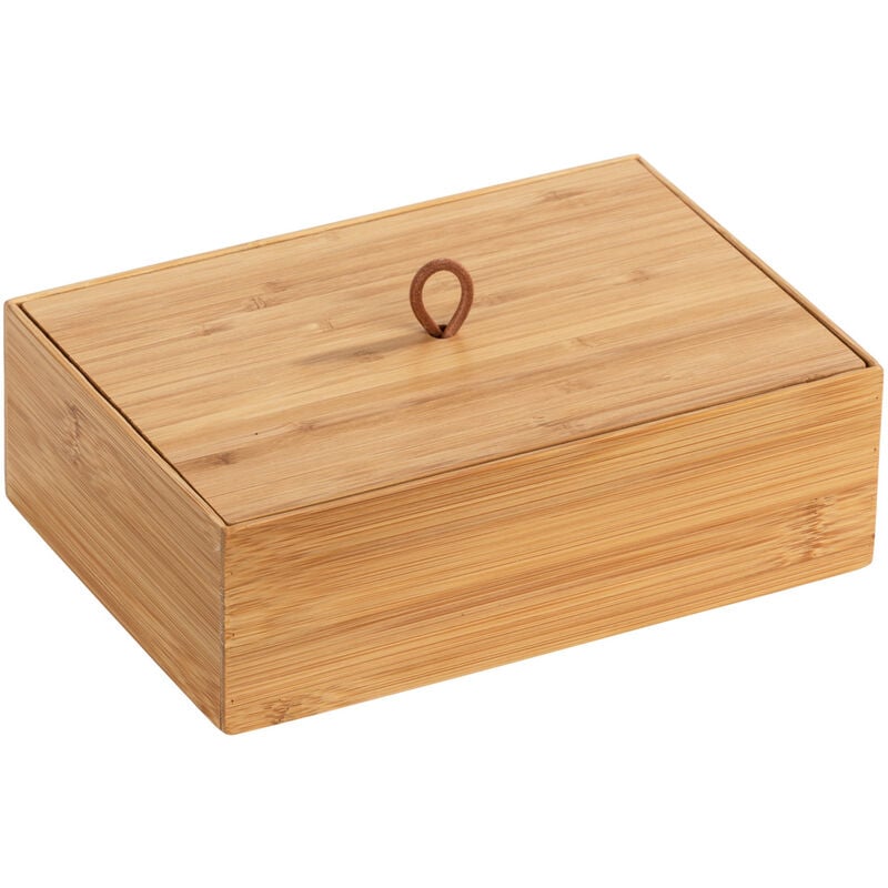 Bambus Box Terra l mit Deckel 2er Set, Braun, Bambus braun - braun - Wenko