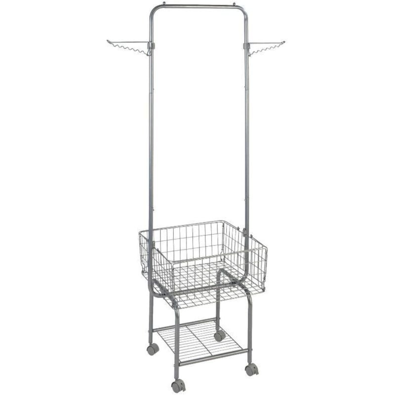 Wenko - Bügel Butler Kleiderbügel Kleiderständer Kleiderbutler Wäsche Korb Stange