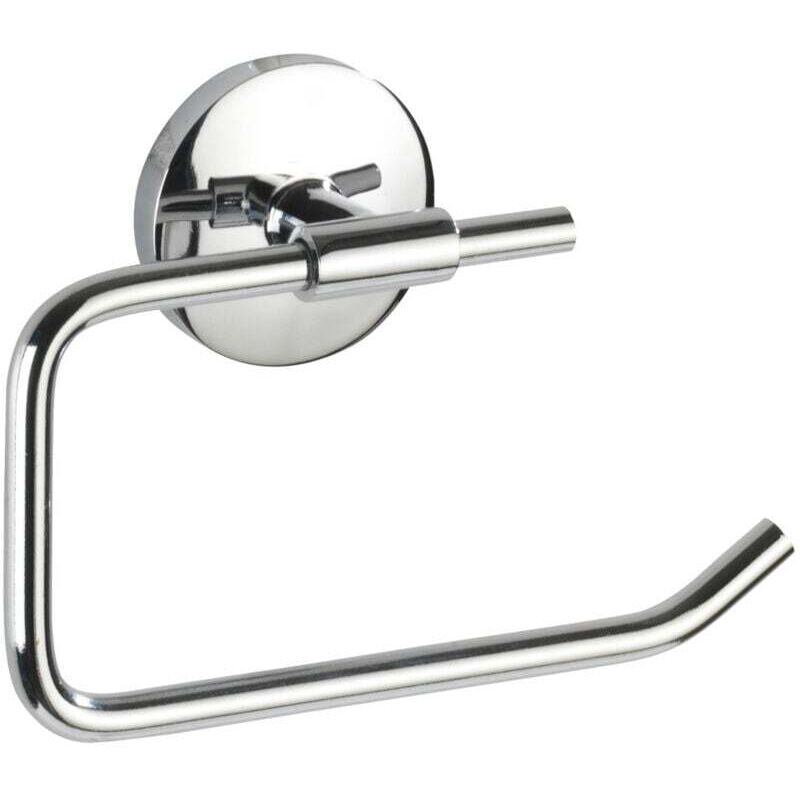 WENKO Porte Papier toilette Mural, Dérouleur papier toilette Cuba, Zinc, 13,5x9,5x4 cm, Brillant