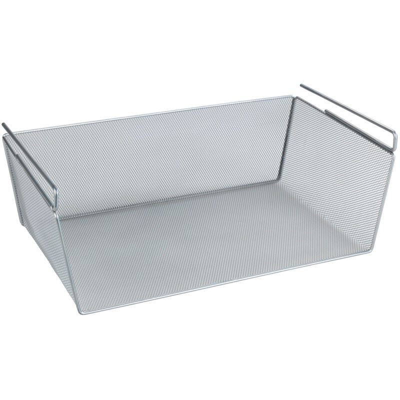 Regaleinhängekorb l, 49 x 18 x 28 cm, Silber matt, Metall silber - silber matt - Wenko