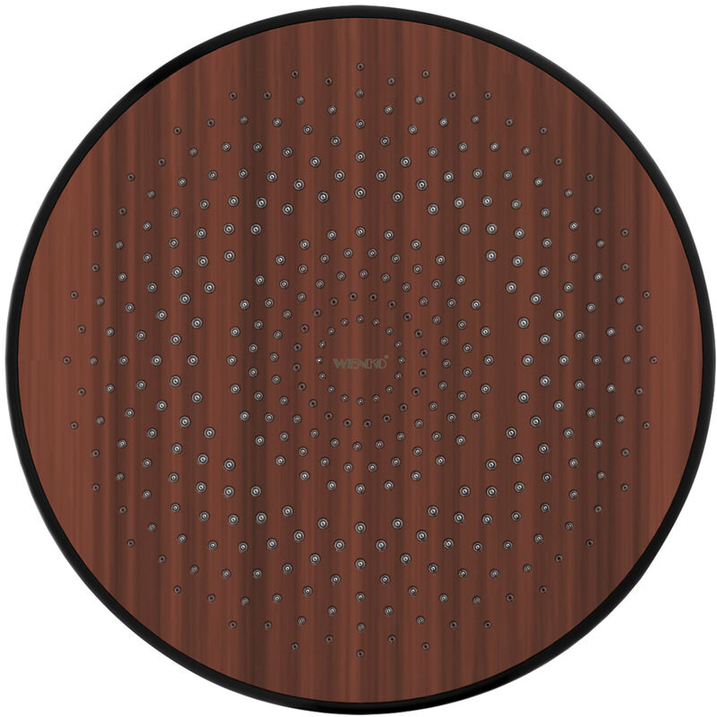 Wenko - Regenduschkopf Watersaving Wood, ø 22,5 cm, Braun, Kunststoff (abs) braun schwarz - braun