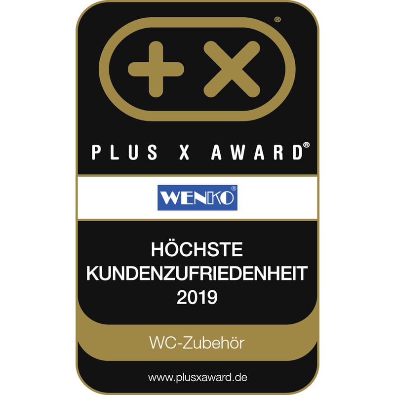 WC-Garnitur Polaris Juwel Silber, aus hochwertiger Keramik, Silber glänzend, Keramik silber - silber glänzend - Wenko