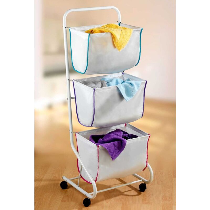 WENKO,Wäschesammler Wäschesack Wäschebox Wäsche Box 3 Wäschekörben Escala