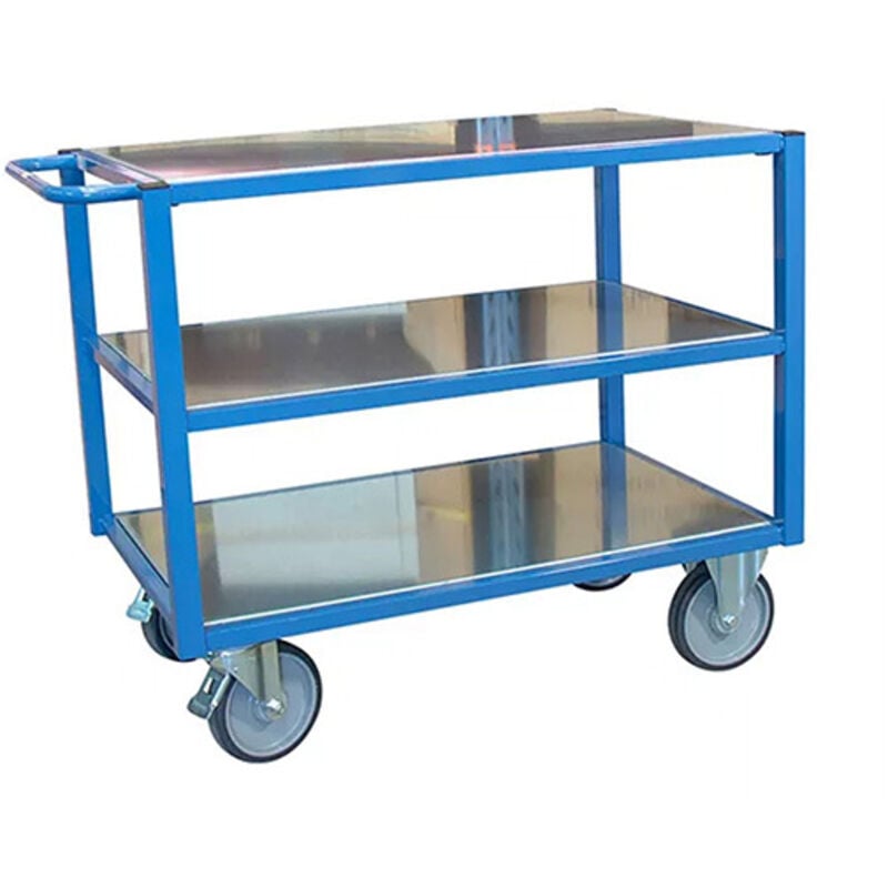 Werkstattwagen 500 kg - 3 Blechablagen 1300x800 mm - 880010422