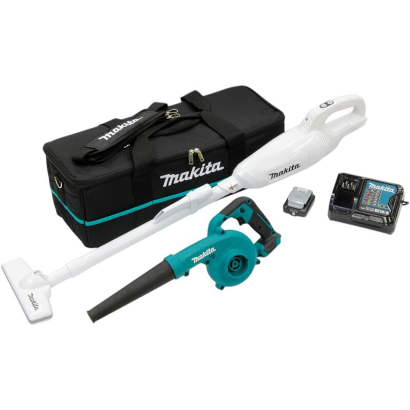 Makita - Akku-Kombo-Kit 12V CLX245SAX1 Akku Sauger CL108FDZW Akku Gebläse UB100DZ