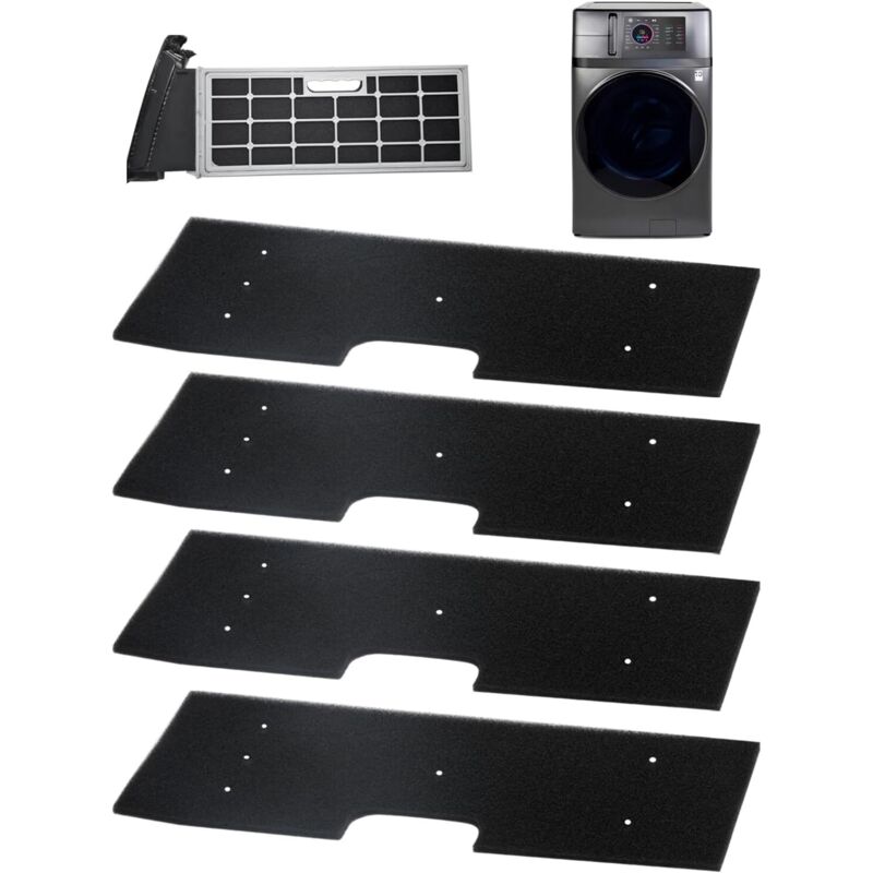 WH01X35719 Fusselfilter 4er-Pack – für GE Profile Waschtrockner Combo – handwaschbar und wiederverwendbar – für Modelle: PFQ97HSPVDS –